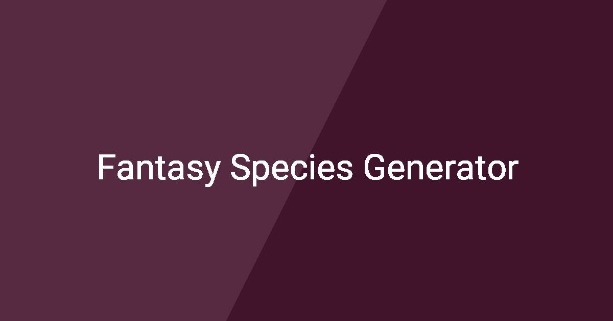 Fantasy Species Generator Dragon Name Generator Fantasy species generator dragon name generator